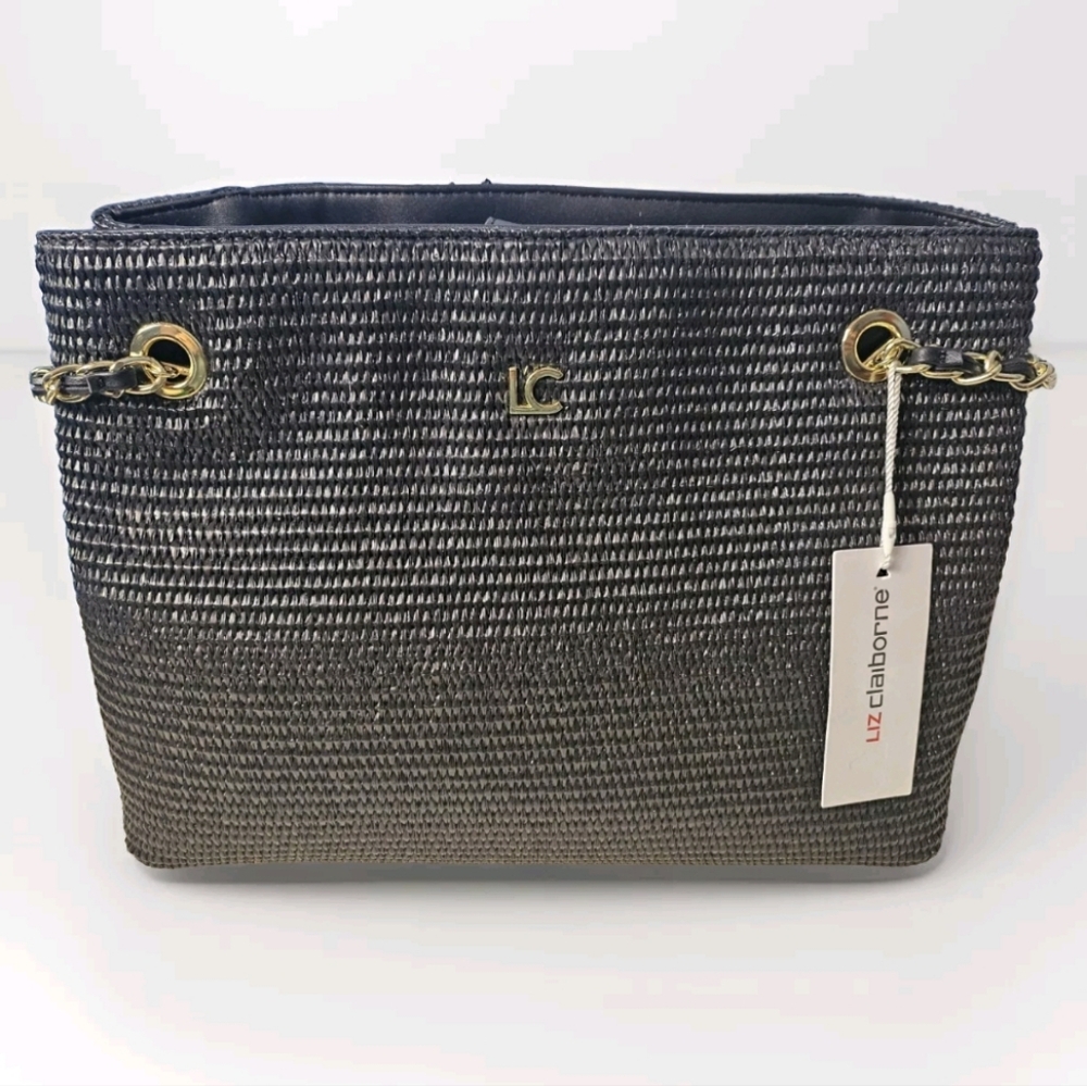 Liz Claiborne Black City Tote Shoulder Bag NWT - Picture 3 of 9